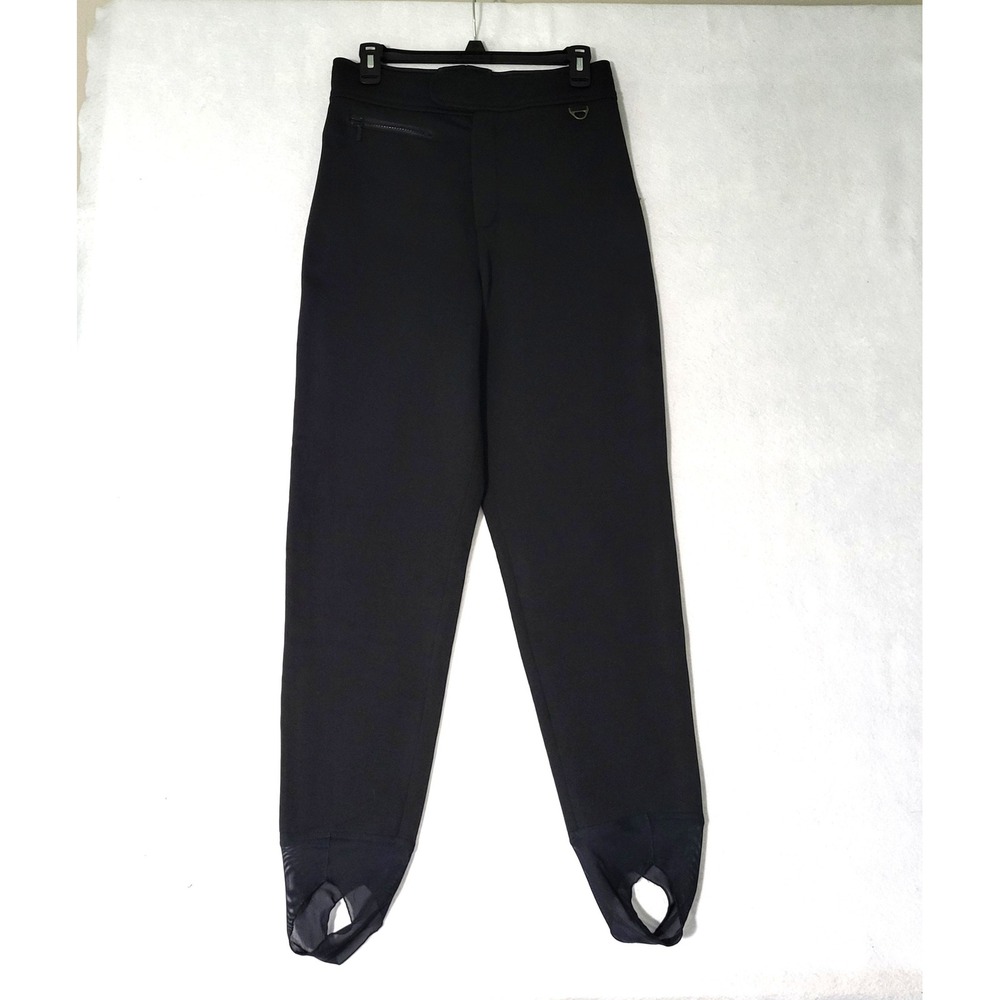 Vintage EBTEK Eddie Bauer Black Stirrup Ski Pants Schoeller Womens 8 2253